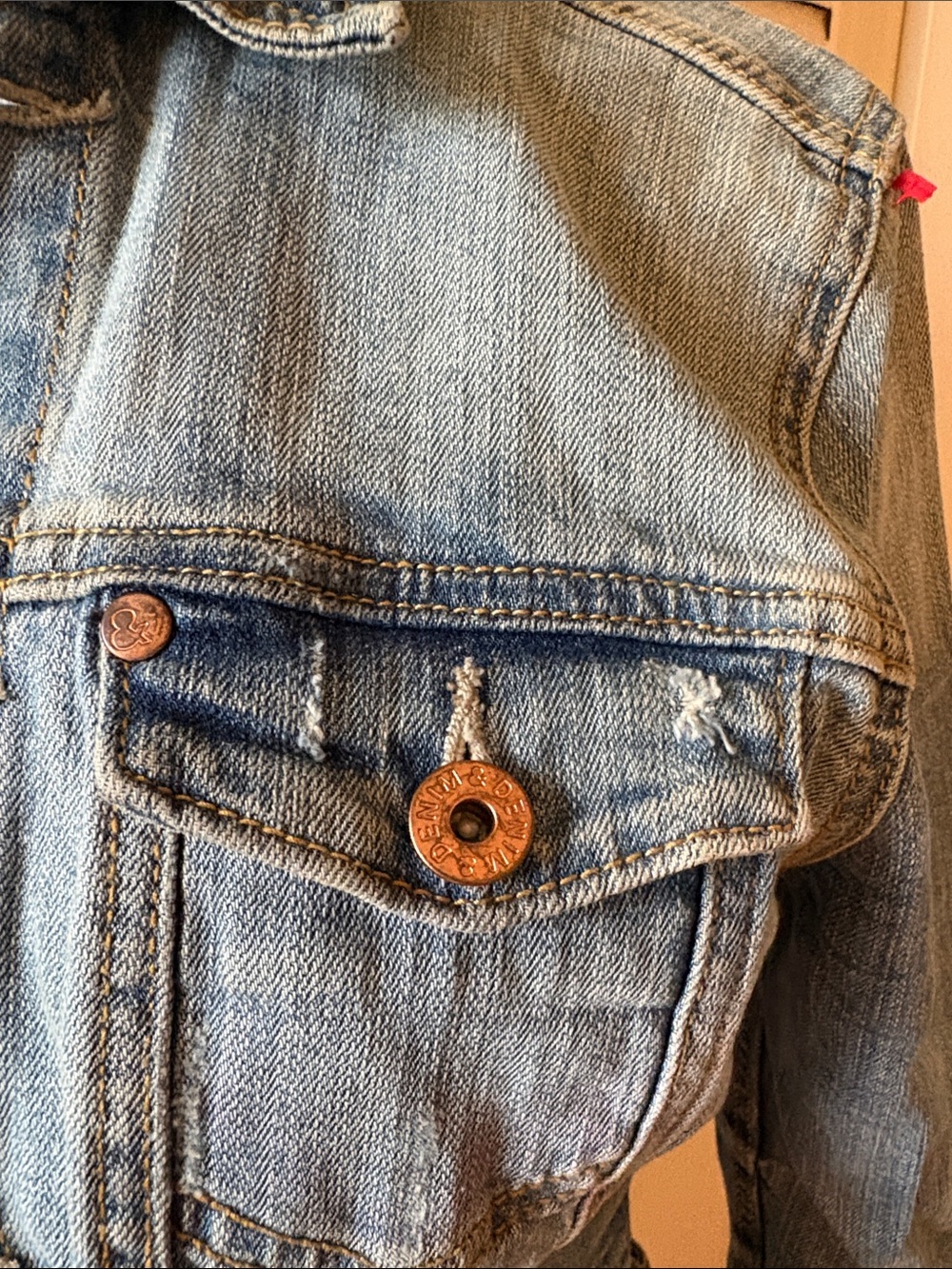 H&M Light Blue Denim Jean Jacket - Women's Button-Front - Picture 5 of 14